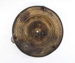 1940s 3 Light Flush Mount Fixture Finished With Silver Enamel 11 1940s 3 Light Flush Mount Fixture Finished With Silver Enamel -OGT Sale Store q272951 05