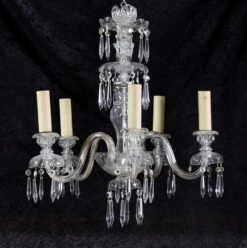 Antique Traditional 5 Arm Clear Crystal Chandelier 14 Antique Traditional 5 Arm Clear Crystal Chandelier -OGT Sale Store q272966 04