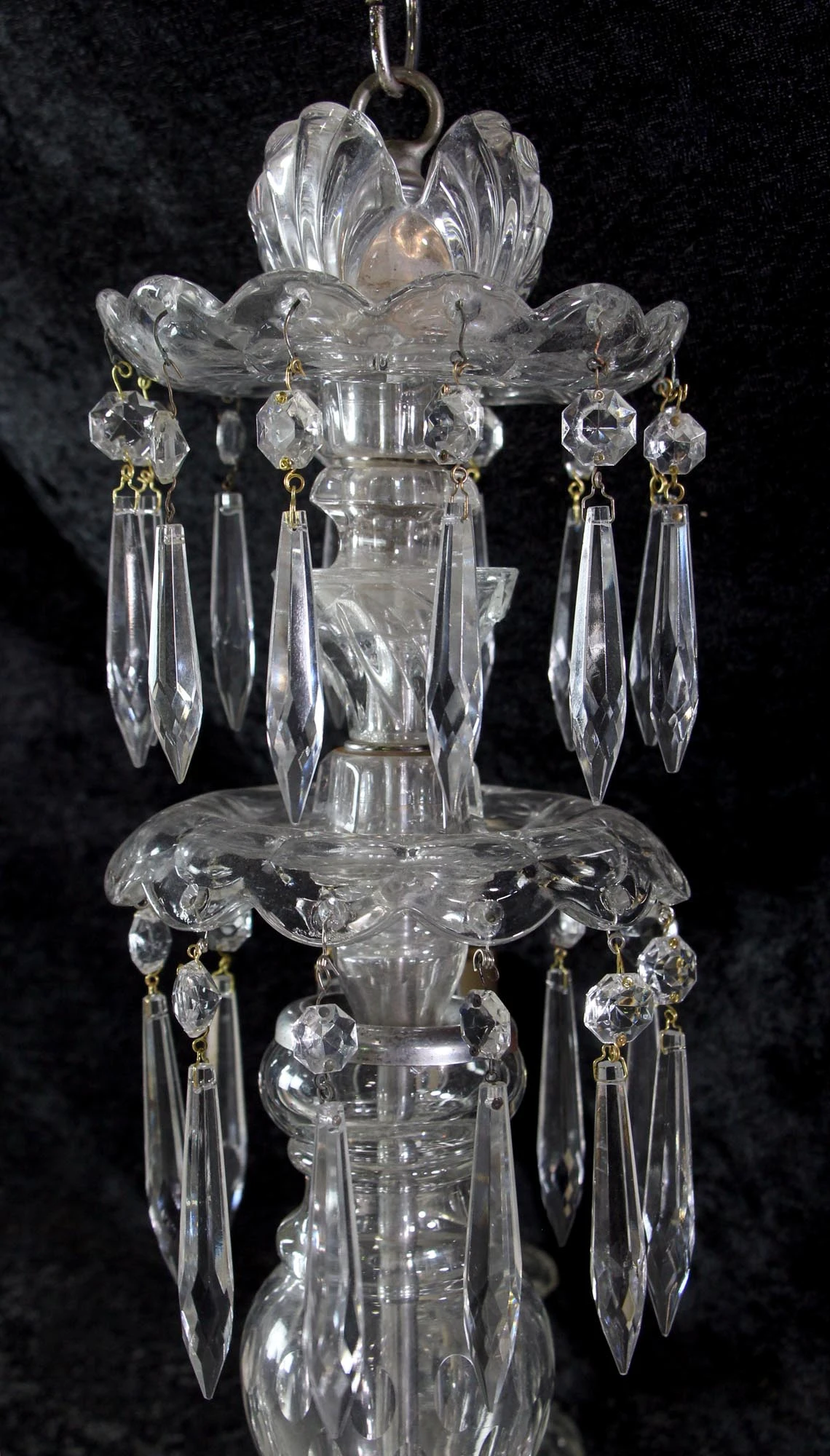 Antique Traditional 5 Arm Clear Crystal Chandelier 7 Antique Traditional 5 Arm Clear Crystal Chandelier - Image 5