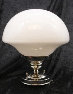 Antique Schoolhouse Milk Glass 10 In. Globe With Nickel Flush Mount 14 Antique Schoolhouse Milk Glass 10 In. Globe With Nickel Flush Mount -OGT Sale Store q273498 04