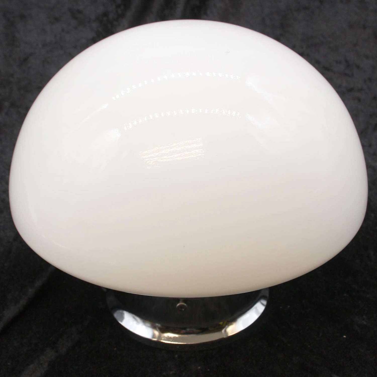 Antique Schoolhouse Milk Glass 10 In. Globe With Nickel Flush Mount 9 Antique Schoolhouse Milk Glass 10 In. Globe With Nickel Flush Mount - Image 7