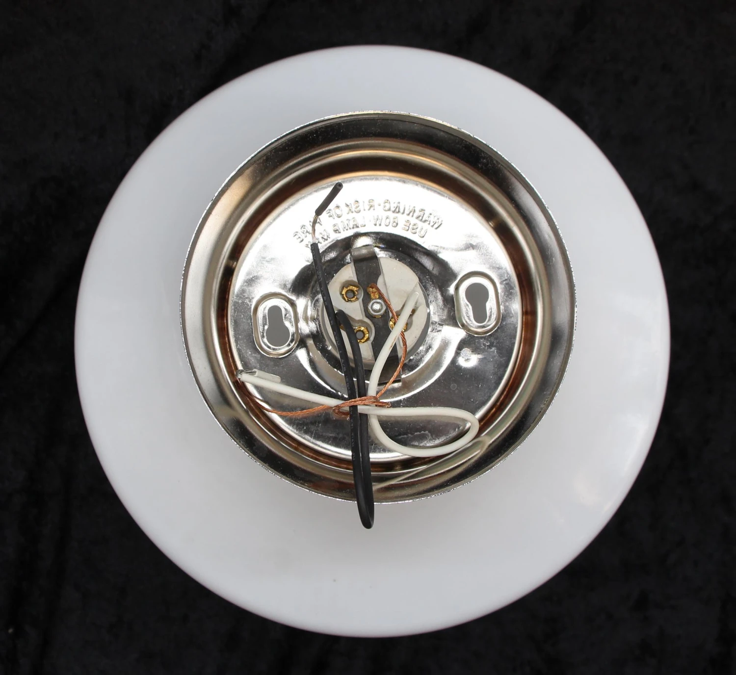 Antique Schoolhouse Milk Glass 10 In. Globe With Nickel Flush Mount 11 Antique Schoolhouse Milk Glass 10 In. Globe With Nickel Flush Mount - Image 9