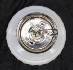 1950s Art Deco White & Clear 9 In. Glass Flush Mount Light -OGT Sale Store q273504 12