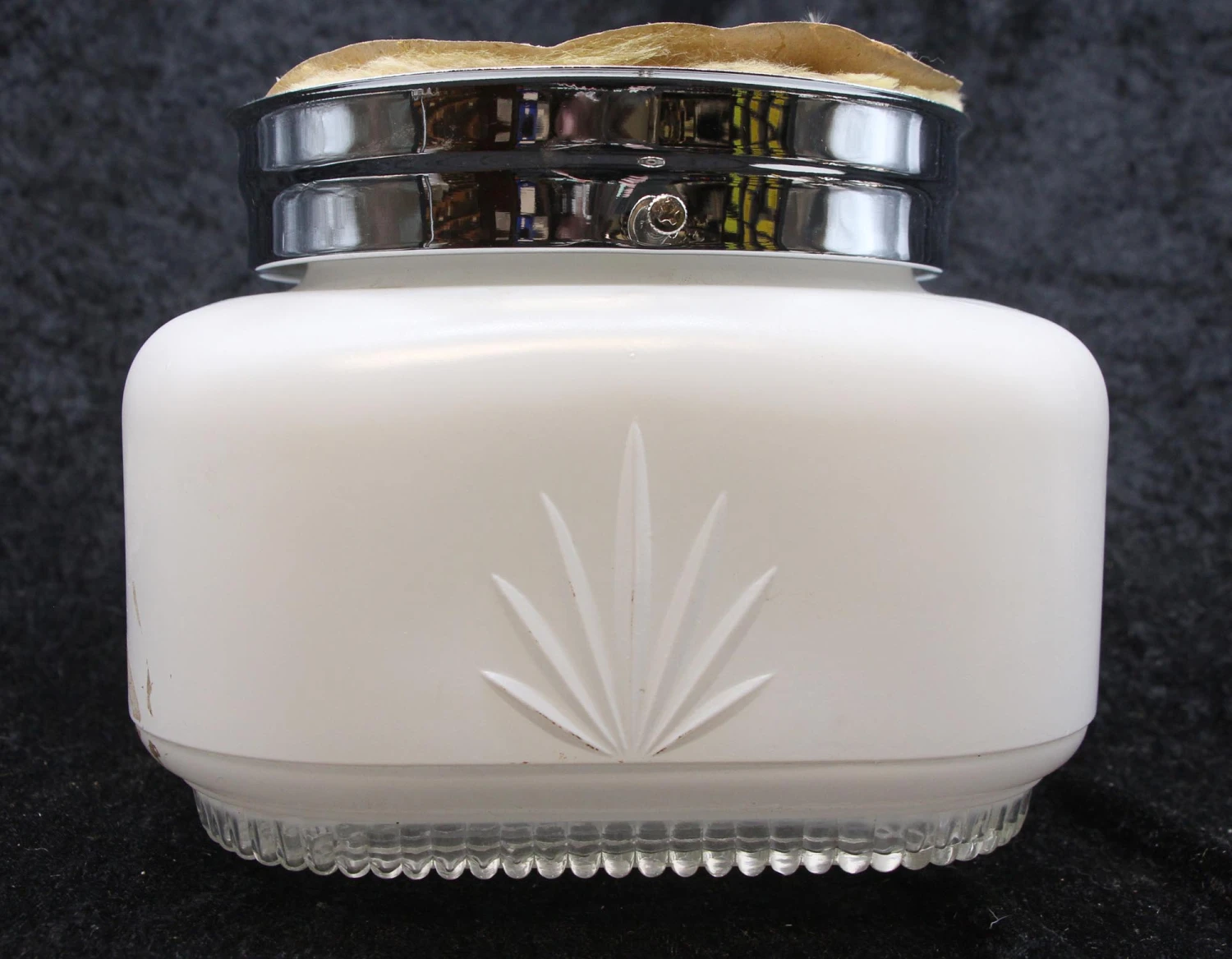 1940s Square Glass 8.5 In. Art Deco Flush Mount Light 6 1940s Square Glass 8.5 In. Art Deco Flush Mount Light - Image 4