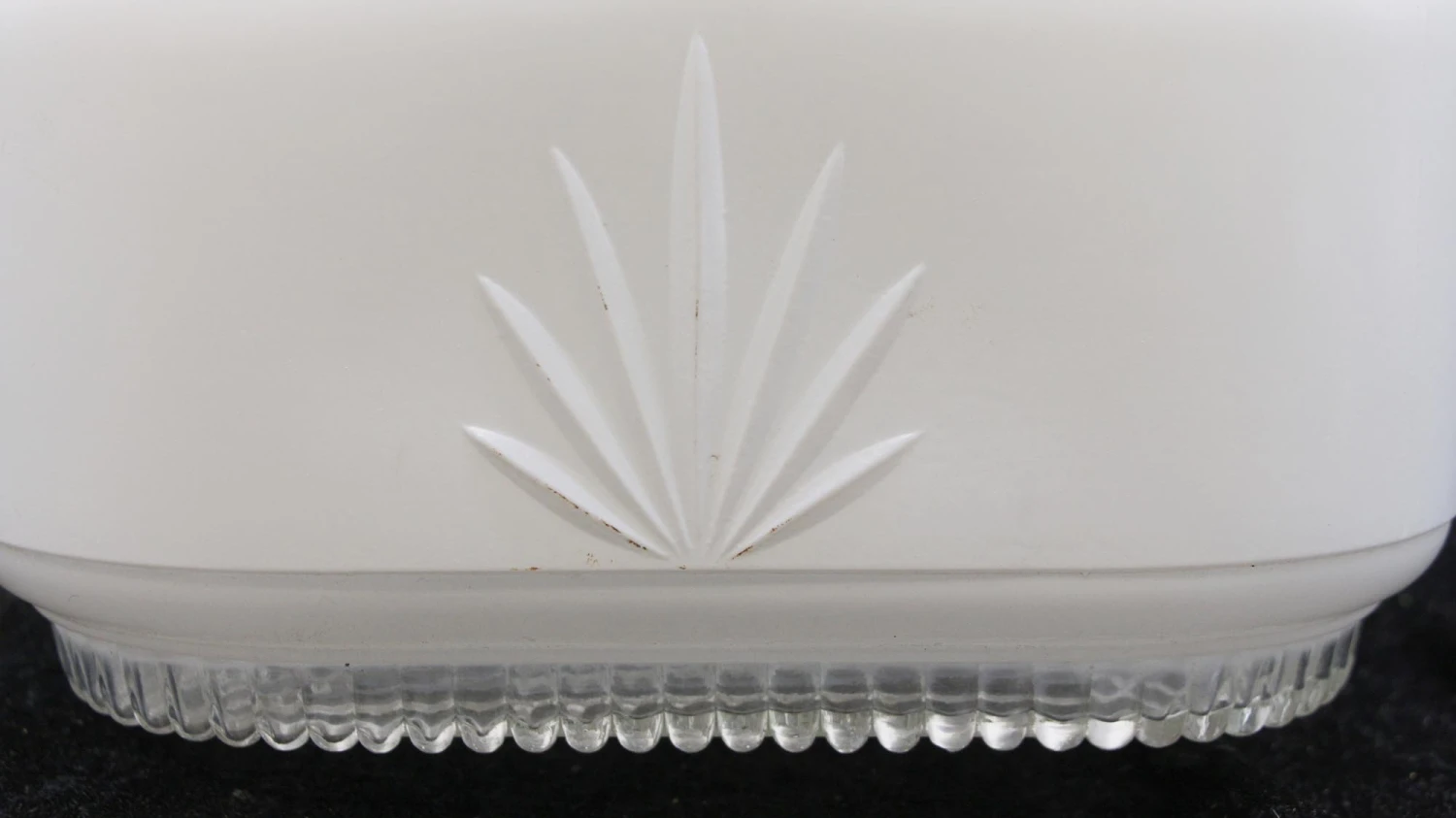 1940s Square Glass 8.5 In. Art Deco Flush Mount Light 7 1940s Square Glass 8.5 In. Art Deco Flush Mount Light - Image 5