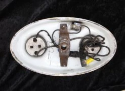 Rare 1910s White Milk Glass 2 Bulb Flush Mount Light 11 Rare 1910s White Milk Glass 2 Bulb Flush Mount Light -OGT Sale Store q273525 05