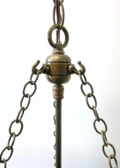 Antique 11.75 In. Blue Green Crystal Glass Bell Jar Pendant Light 16 Antique 11.75 In. Blue Green Crystal Glass Bell Jar Pendant Light -OGT Sale Store q273586 07