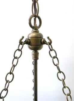 Val Saint Lambert Antique 9 In. Amber Crystal Glass Bell Jar Pendant Light -OGT Sale Store q273591 08