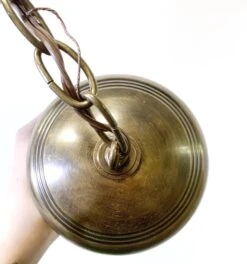 Val Saint Lambert Antique 9 In. Amber Crystal Glass Bell Jar Pendant Light -OGT Sale Store q273591 09