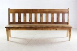 Handmade Pine Natural Stain 7 Ft. Slatted Bench 15 Handmade Pine Natural Stain 7 Ft. Slatted Bench -OGT Sale Store q273599 04