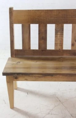 Handmade Pine Natural Stain 7 Ft. Slatted Bench 18 Handmade Pine Natural Stain 7 Ft. Slatted Bench -OGT Sale Store q273599 07