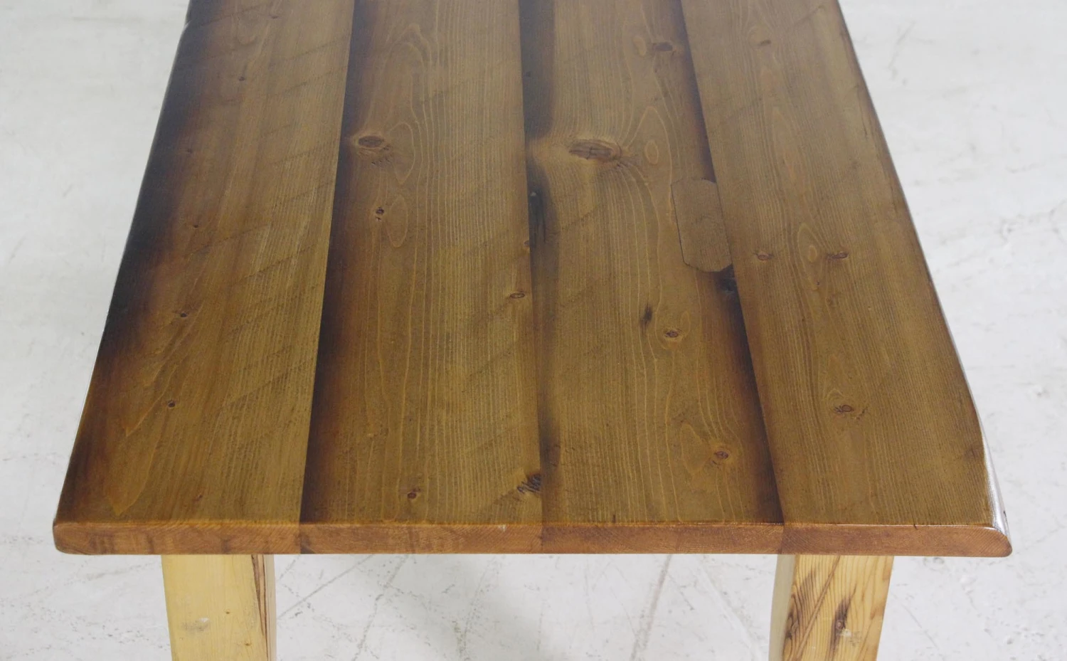 Handmade Natural Pine 6 Ft. Tapered Legs Farm Table 8 Handmade Natural Pine 6 Ft. Tapered Legs Farm Table - Image 6