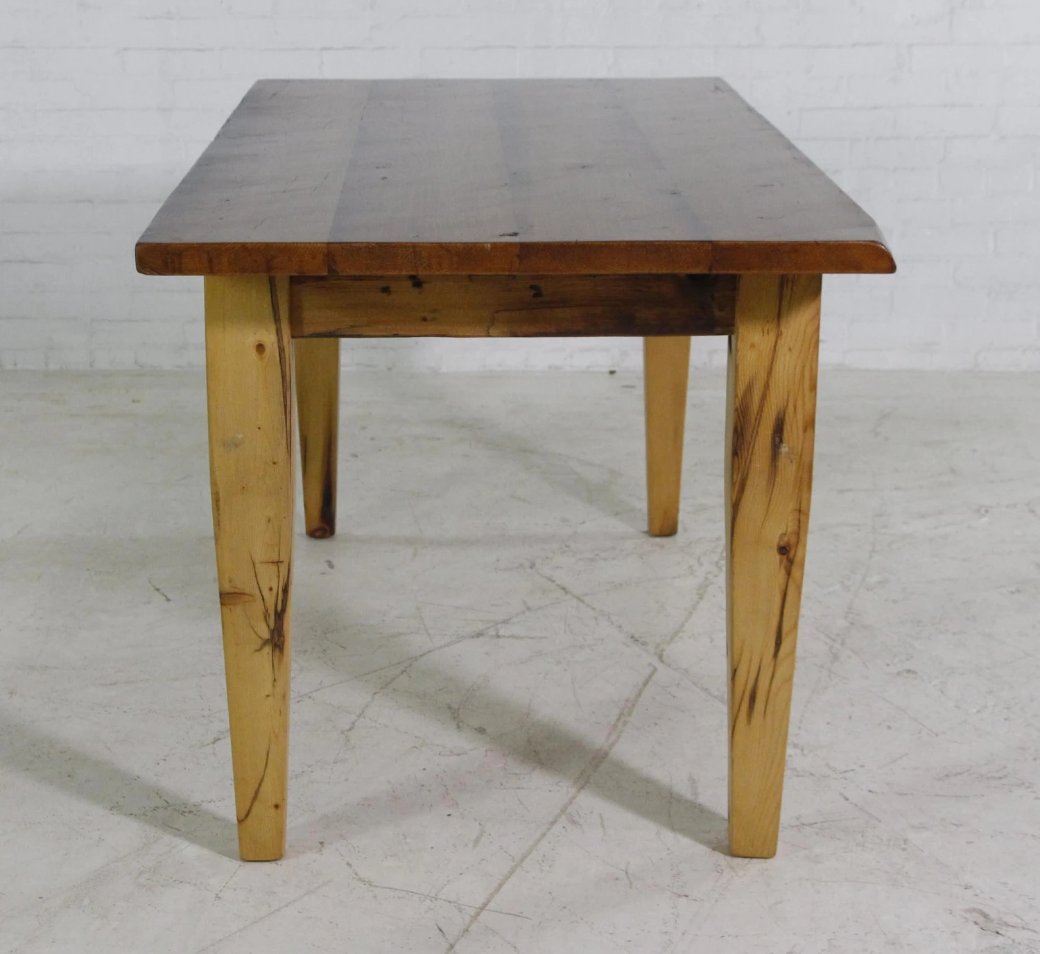 Handmade Natural Pine 6 Ft. Tapered Legs Farm Table 9 Handmade Natural Pine 6 Ft. Tapered Legs Farm Table - Image 7