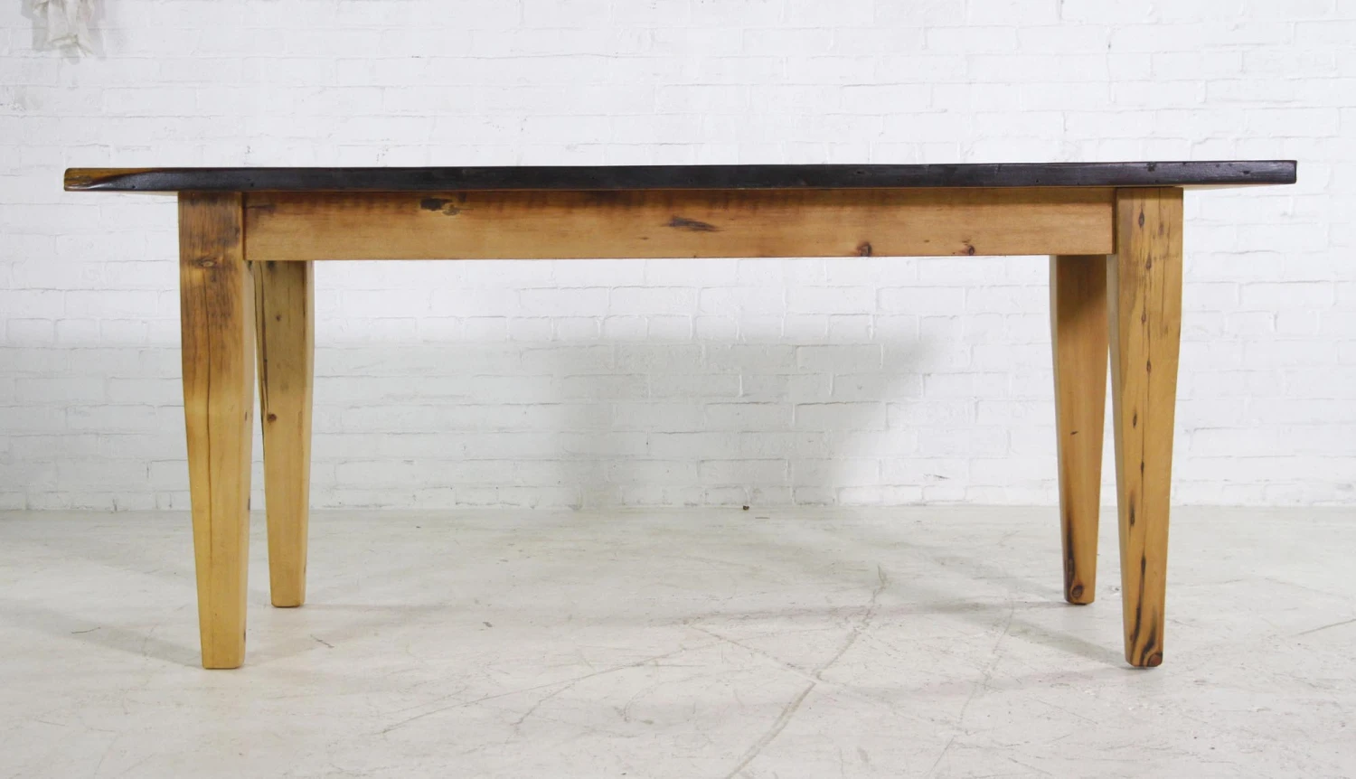 Handmade Natural Pine 6 Ft. Tapered Legs Farm Table 13 Handmade Natural Pine 6 Ft. Tapered Legs Farm Table - Image 11