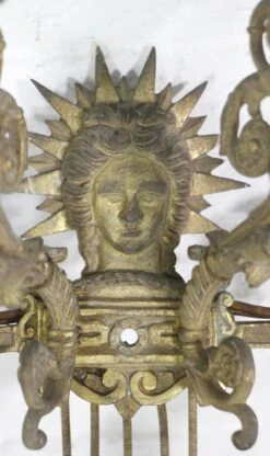 Pair Of 5 Arm Cast Bronze French Floral Figural Sconces 20 Pair Of 5 Arm Cast Bronze French Floral Figural Sconces -OGT Sale Store q273637 05