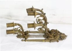 Pair Of 5 Arm Cast Bronze French Floral Figural Sconces 23 Pair Of 5 Arm Cast Bronze French Floral Figural Sconces -OGT Sale Store q273637 08