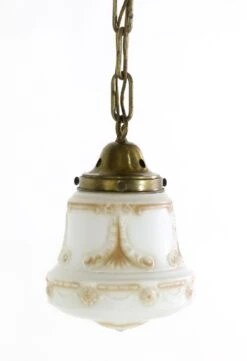 Hand Painted 1910s Victorian Cast Glass Vestibule Pendant Light 13 Hand Painted 1910s Victorian Cast Glass Vestibule Pendant Light -OGT Sale Store q273645 04