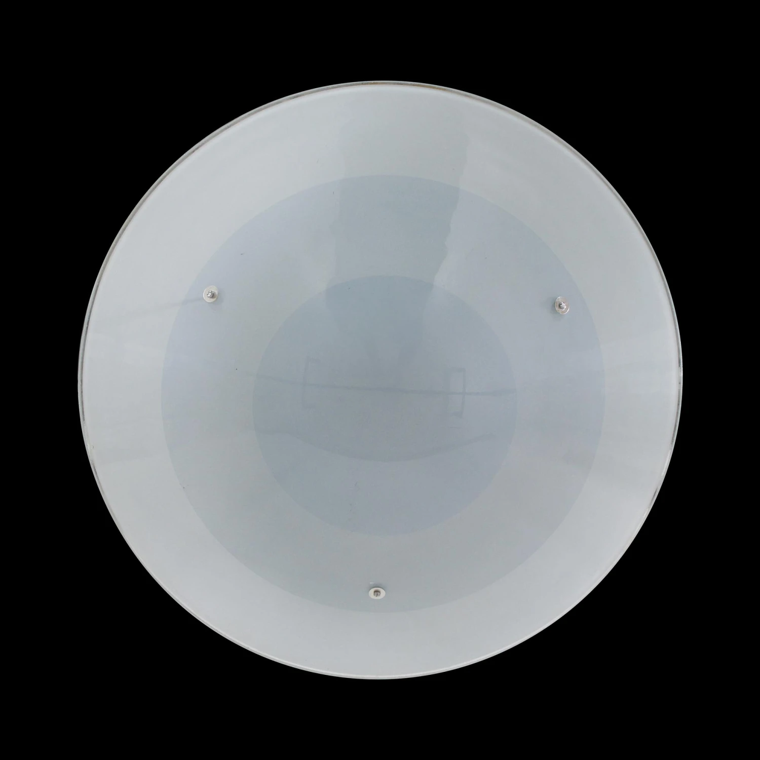 1950s Mid Century Concentric Circle Ombre Blue Glass Pendant Light 8 1950s Mid Century Concentric Circle Ombre Blue Glass Pendant Light - Image 6