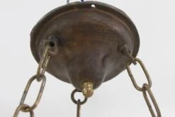 Vintage Traditional Leaded Glass & Brass Bowl Pendant Light 19 Vintage Traditional Leaded Glass & Brass Bowl Pendant Light -OGT Sale Store q273703 09