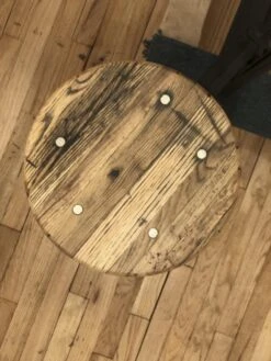 Oak Industrial Flooring 4 Swing Seat Table With Cast Iron Base -OGT Sale Store q273732 14