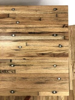 Oak Industrial Flooring 4 Swing Seat Table With Cast Iron Base -OGT Sale Store q273732 16