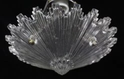 Art Deco Sunburst Bathroom Or Kitchen Glass Semi Flush Mount Light -OGT Sale Store q273746 04