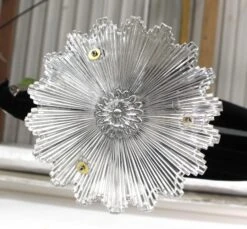 Art Deco Sunburst Bathroom Or Kitchen Glass Semi Flush Mount Light -OGT Sale Store q273746 06