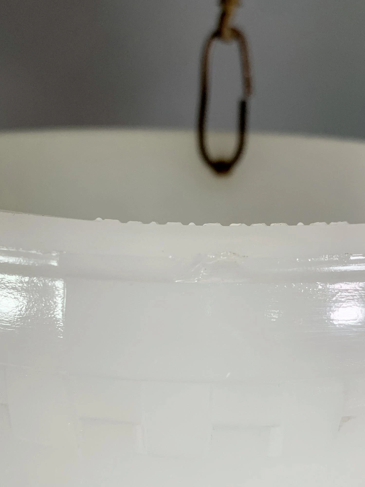 1910s Petite Milk Glass Steel Theater Semi Flush Mount Light 7 1910s Petite Milk Glass Steel Theater Semi Flush Mount Light - Image 5