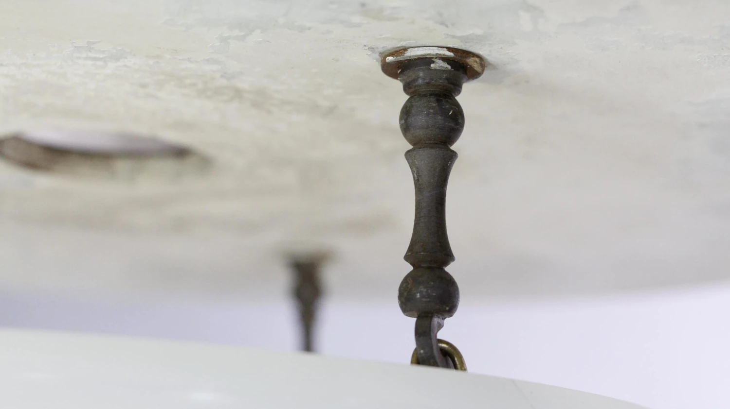 1910s Brascolite Milk Glass Dish Theater Semi Flush Mount Light 7 1910s Brascolite Milk Glass Dish Theater Semi Flush Mount Light - Image 5