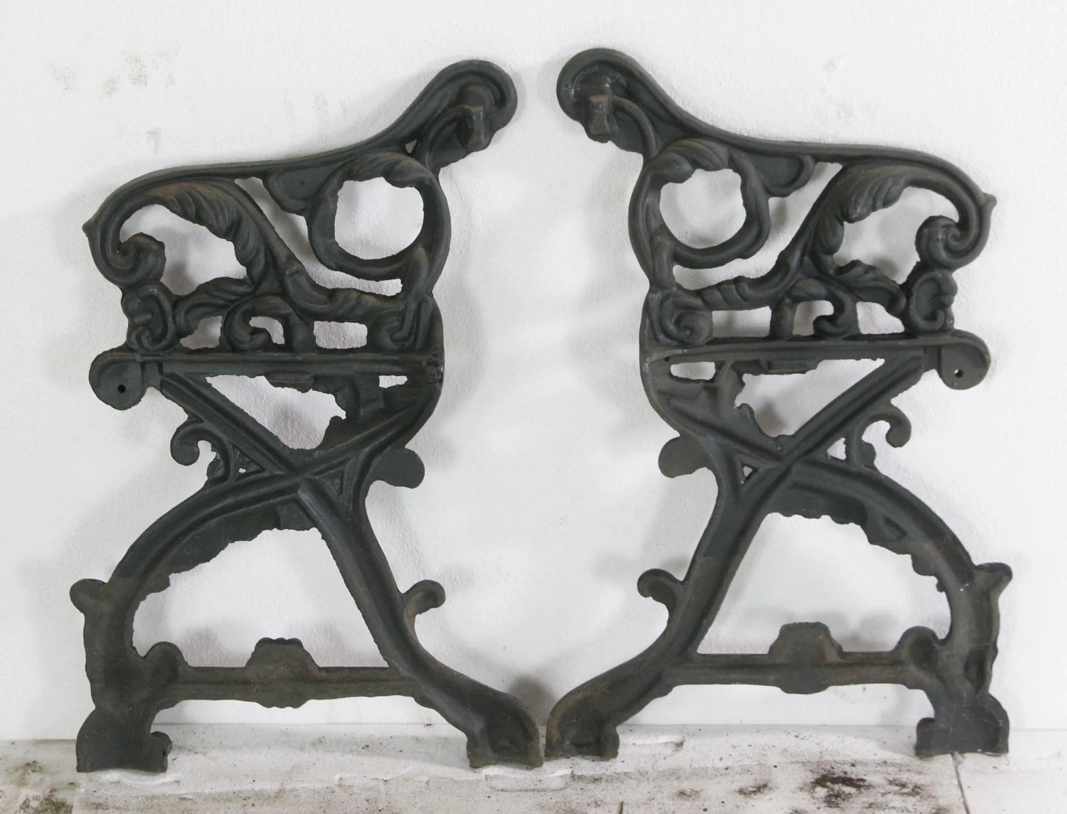 Pair Of Victorian Cast Iron Bench Leg Supports 6 Pair Of Victorian Cast Iron Bench Leg Supports - Image 4