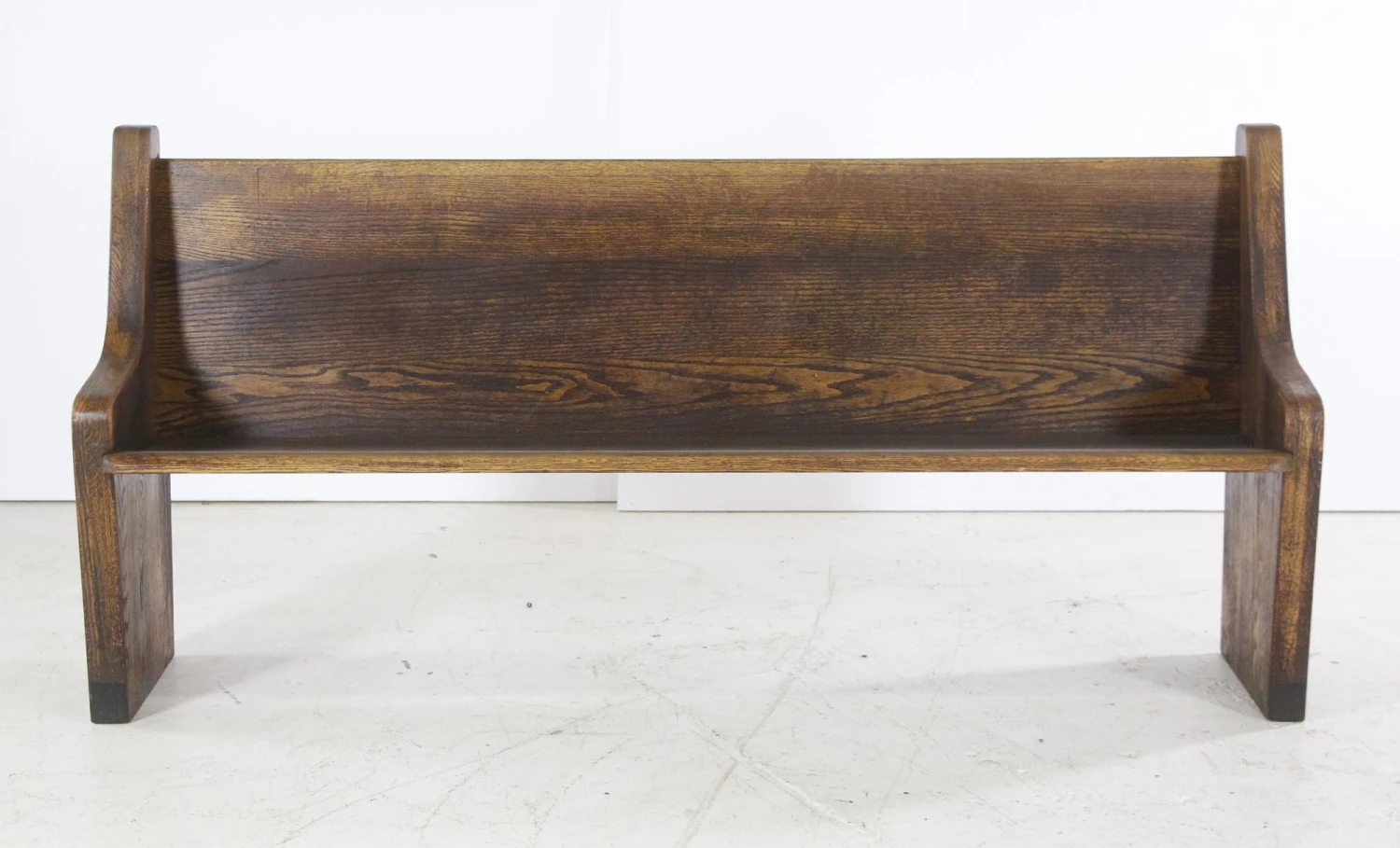 Antique 6 Ft. Oak Dark Tone Church Pew 7 Antique 6 Ft. Oak Dark Tone Church Pew - Image 5