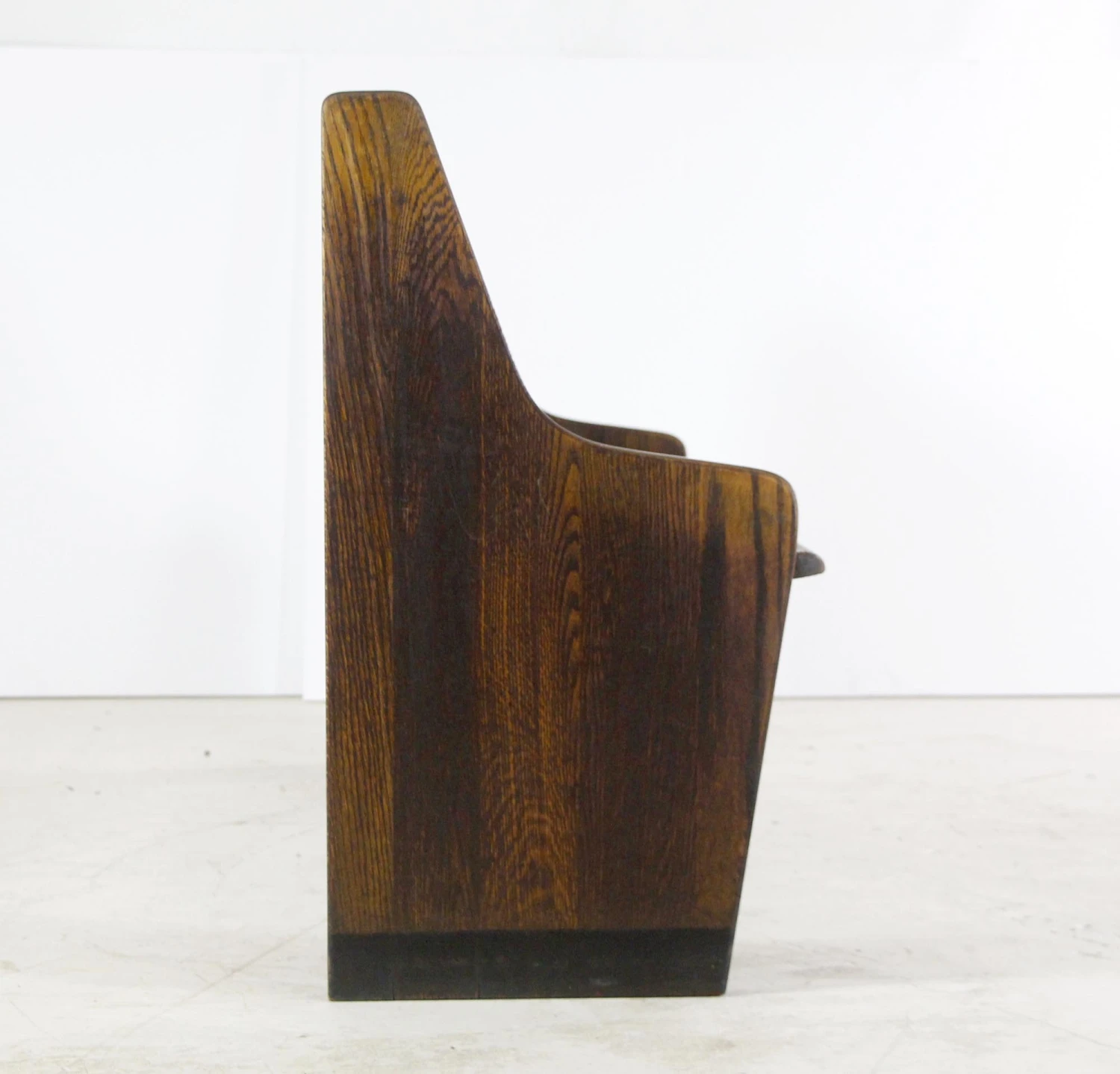 Antique 6 Ft. Oak Dark Tone Church Pew 10 Antique 6 Ft. Oak Dark Tone Church Pew - Image 8