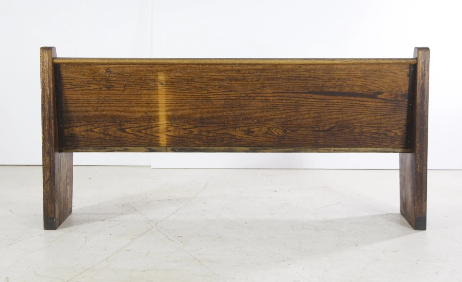 Antique 6 Ft. Oak Dark Tone Church Pew 11 Antique 6 Ft. Oak Dark Tone Church Pew - Image 9