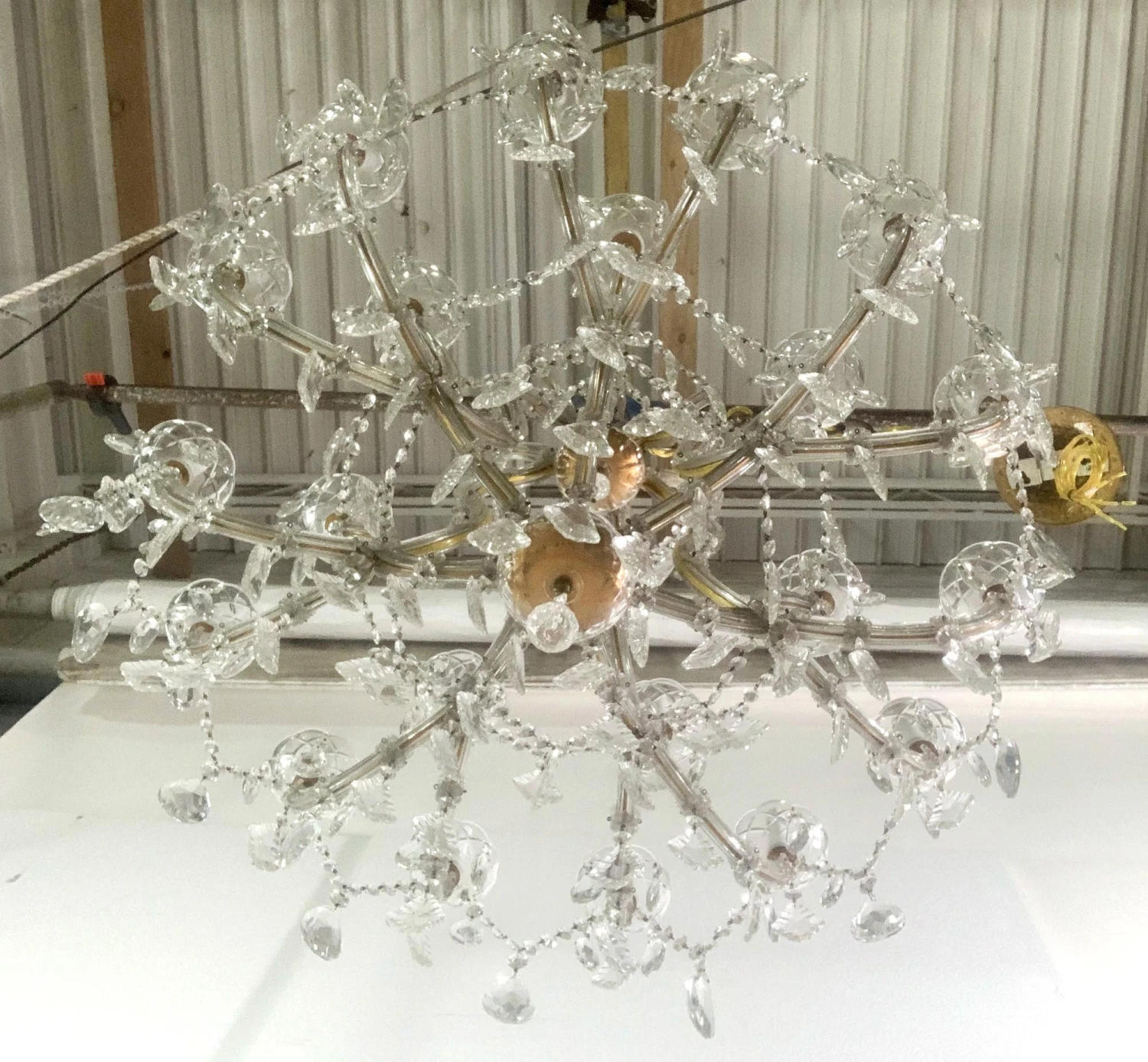 22 Light Antique Marie Therese Crystal Chandelier 11 22 Light Antique Marie Therese Crystal Chandelier - Image 9