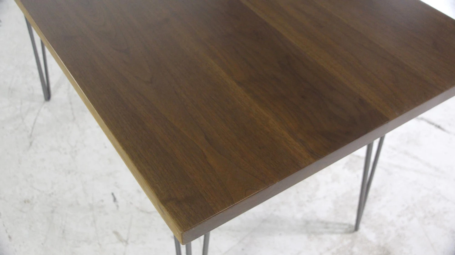 Handmade Natural Stain 4.5 Ft. Walnut Hairpin Legs Dining Table 7 Handmade Natural Stain 4.5 Ft. Walnut Hairpin Legs Dining Table - Image 5