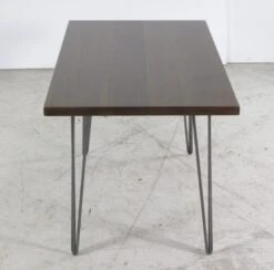 Handmade Natural Stain 4.5 Ft. Walnut Hairpin Legs Dining Table 17 Handmade Natural Stain 4.5 Ft. Walnut Hairpin Legs Dining Table -OGT Sale Store q274094 06