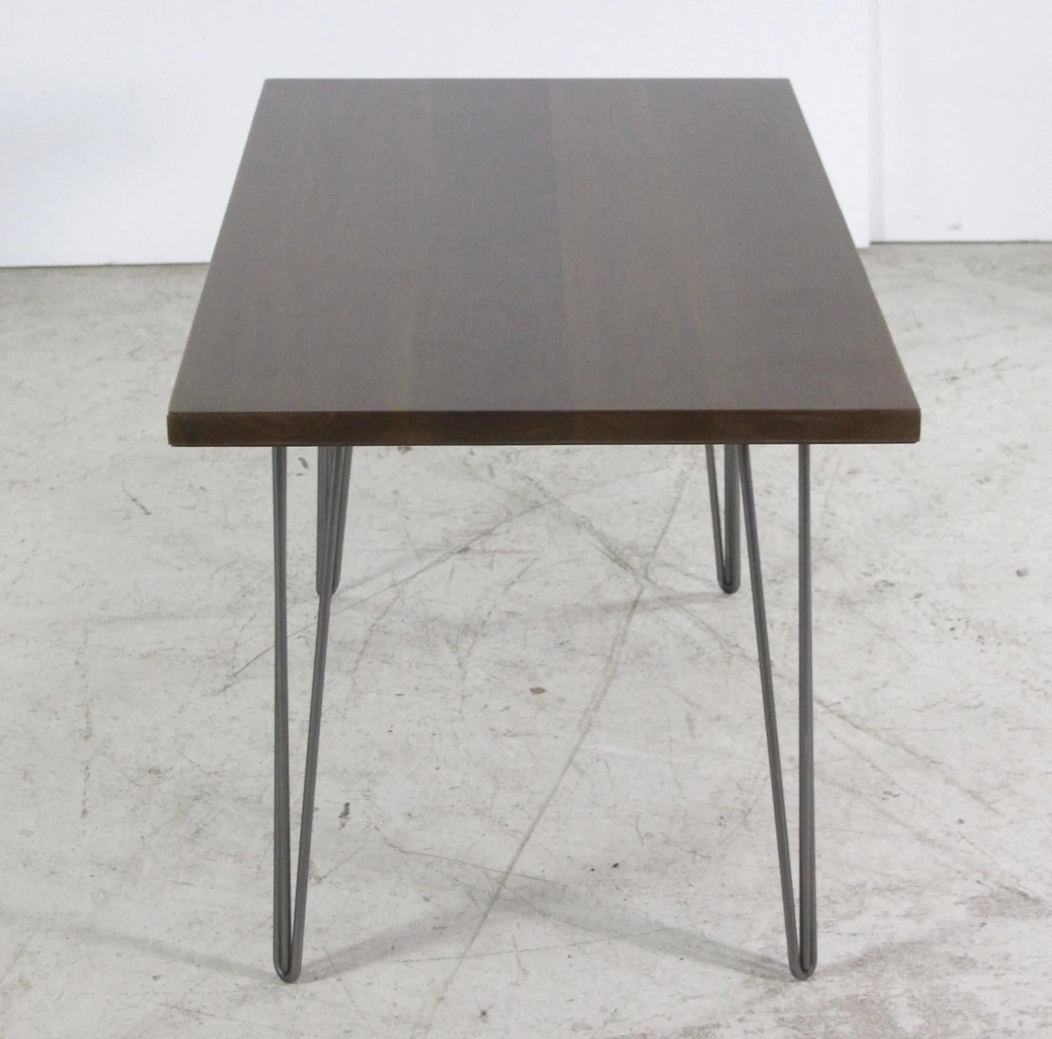 Handmade Natural Stain 4.5 Ft. Walnut Hairpin Legs Dining Table 8 Handmade Natural Stain 4.5 Ft. Walnut Hairpin Legs Dining Table - Image 6