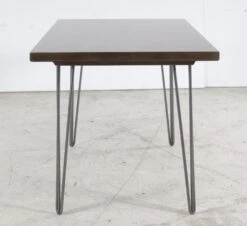 Handmade Natural Stain 4.5 Ft. Walnut Hairpin Legs Dining Table 19 Handmade Natural Stain 4.5 Ft. Walnut Hairpin Legs Dining Table -OGT Sale Store q274094 08