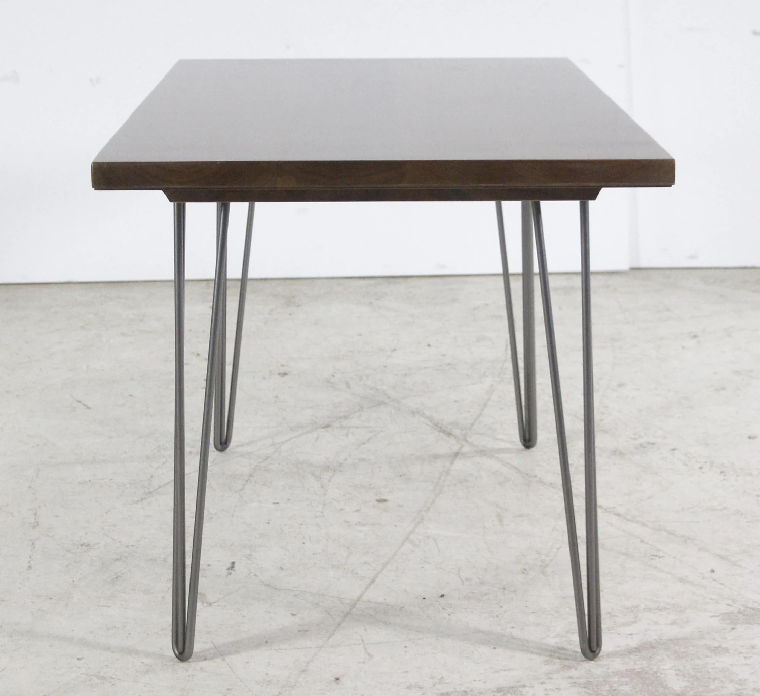 Handmade Natural Stain 4.5 Ft. Walnut Hairpin Legs Dining Table 10 Handmade Natural Stain 4.5 Ft. Walnut Hairpin Legs Dining Table - Image 8