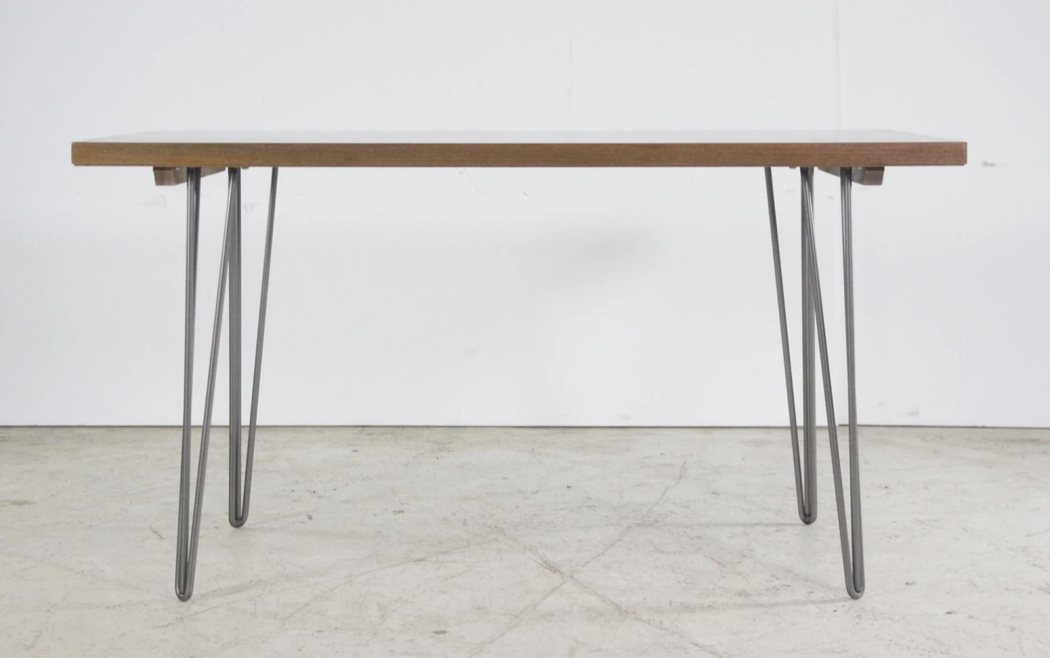 Handmade Natural Stain 4.5 Ft. Walnut Hairpin Legs Dining Table 12 Handmade Natural Stain 4.5 Ft. Walnut Hairpin Legs Dining Table - Image 10