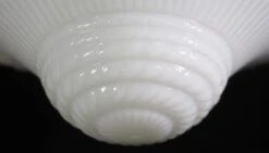 1940s Art Deco Ribbed Iridescent Glass Dish Flush Mount Light 18 1940s Art Deco Ribbed Iridescent Glass Dish Flush Mount Light -OGT Sale Store q274119 07