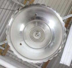 Vintage Scalloped Edge Aluminum Art Deco Pendant Light -OGT Sale Store q274153 06