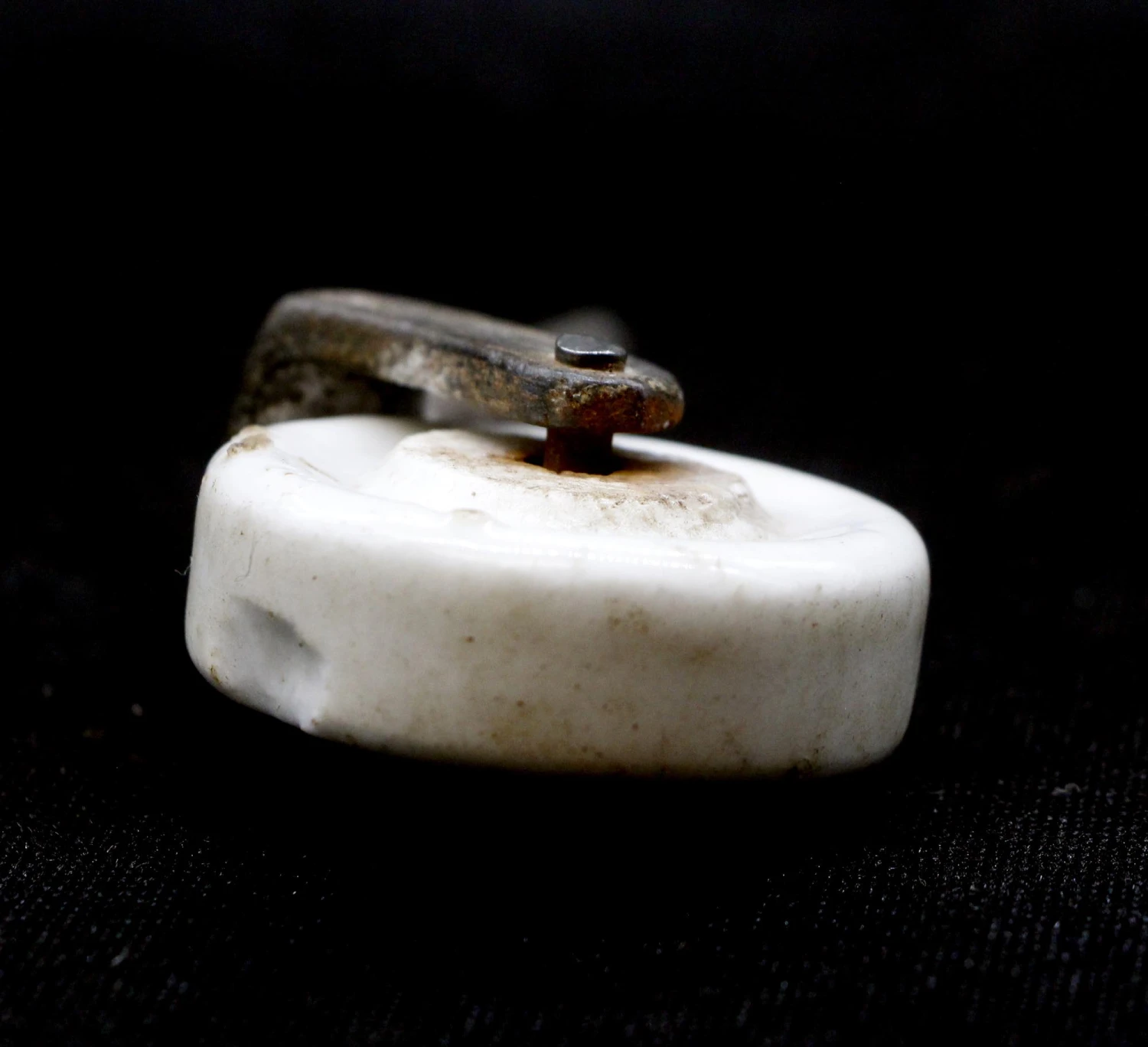 Set Of Antique White Porcelain 1.625 In. Caster Wheels 6 Set Of Antique White Porcelain 1.625 In. Caster Wheels - Image 4