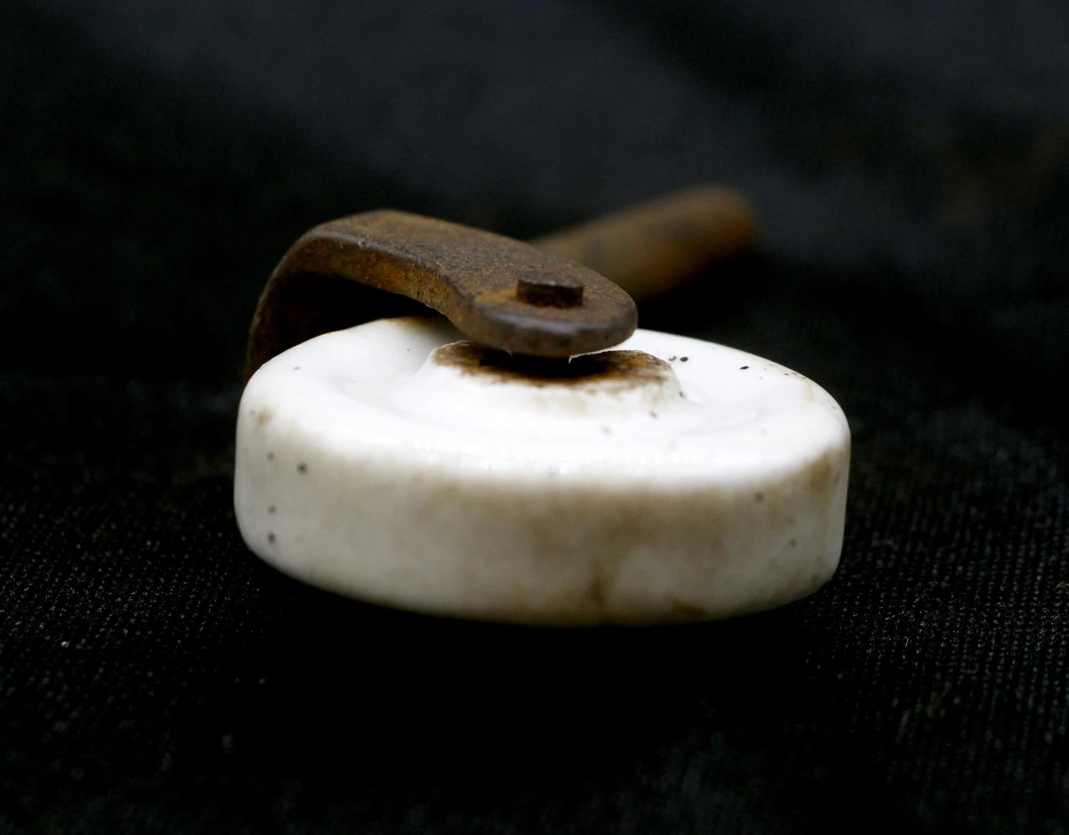 Set Of Antique White 1.625 In. Porcelain Caster Wheels 6 Set Of Antique White 1.625 In. Porcelain Caster Wheels - Image 4