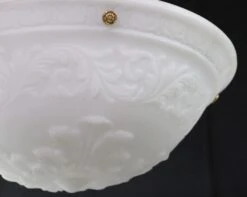 1900s Ripley Alabaster Cast Milk Glass Dish Pendant Light 12 1900s Ripley Alabaster Cast Milk Glass Dish Pendant Light -OGT Sale Store q274260 05