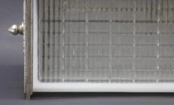 Vintage Glass & Nickel Art Deco Above Cabinet Bathroom Light 21 Vintage Glass & Nickel Art Deco Above Cabinet Bathroom Light -OGT Sale Store q274288 09