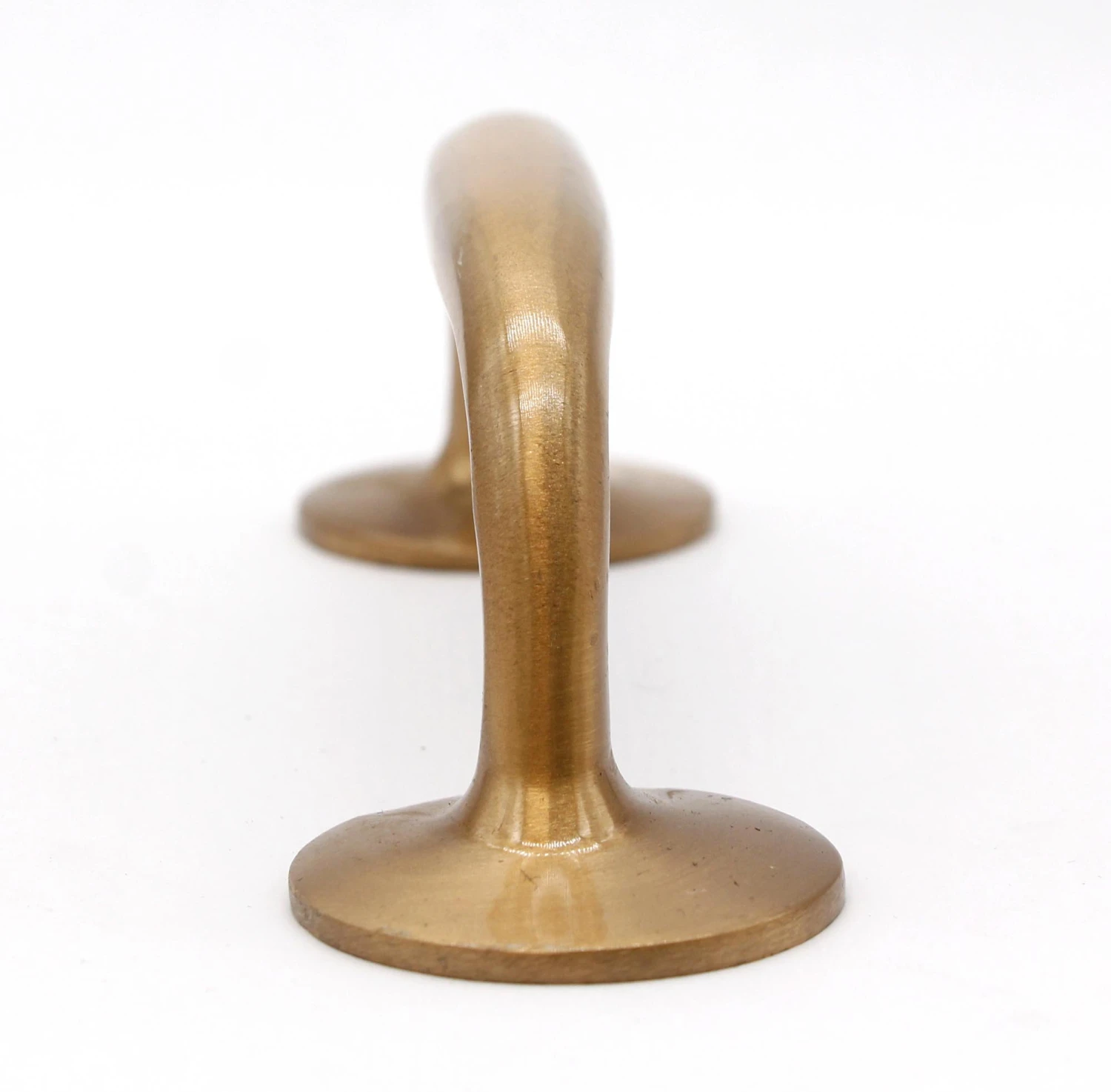 Vintage 7.375 In. Brushed Brass Bridge Door Pull 6 Vintage 7.375 In. Brushed Brass Bridge Door Pull - Image 4