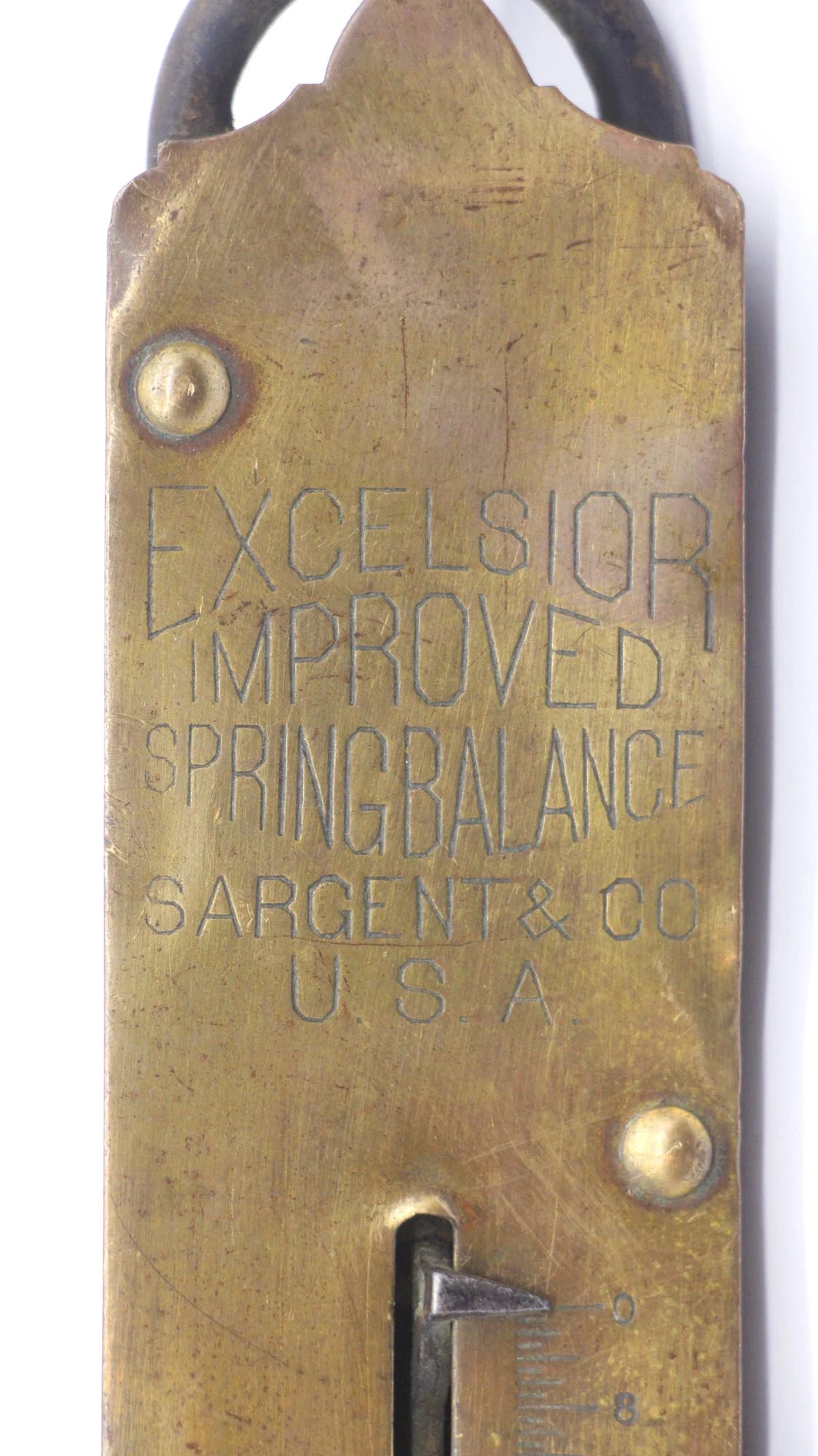 Sargent Cast Iron Excelsior Spring Balance With Brass Backing 6 Sargent Cast Iron Excelsior Spring Balance With Brass Backing - Image 4