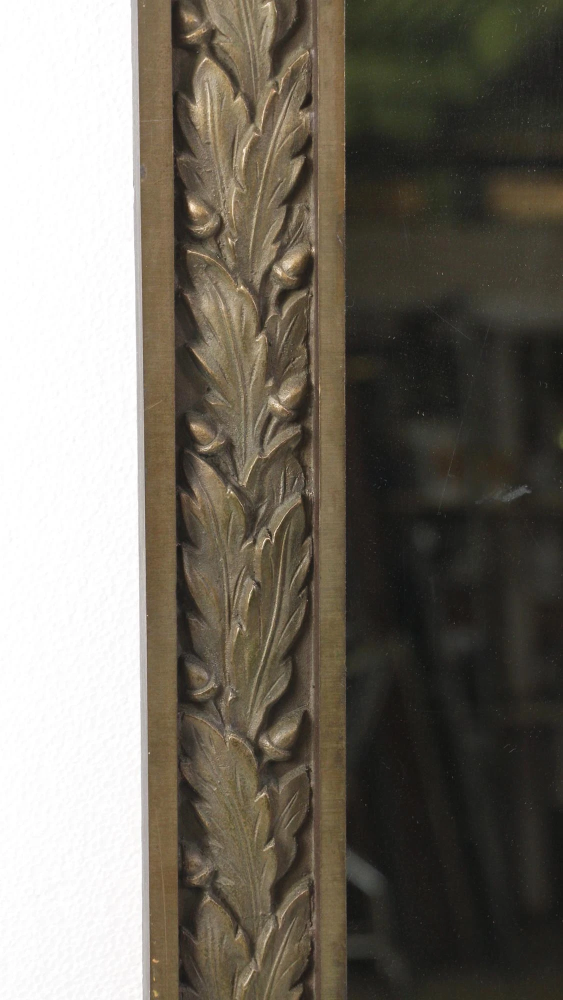 Vintage Bronze Foliage Framed Distressed 4 Ft. Wall Mirror 6 Vintage Bronze Foliage Framed Distressed 4 Ft. Wall Mirror - Image 4