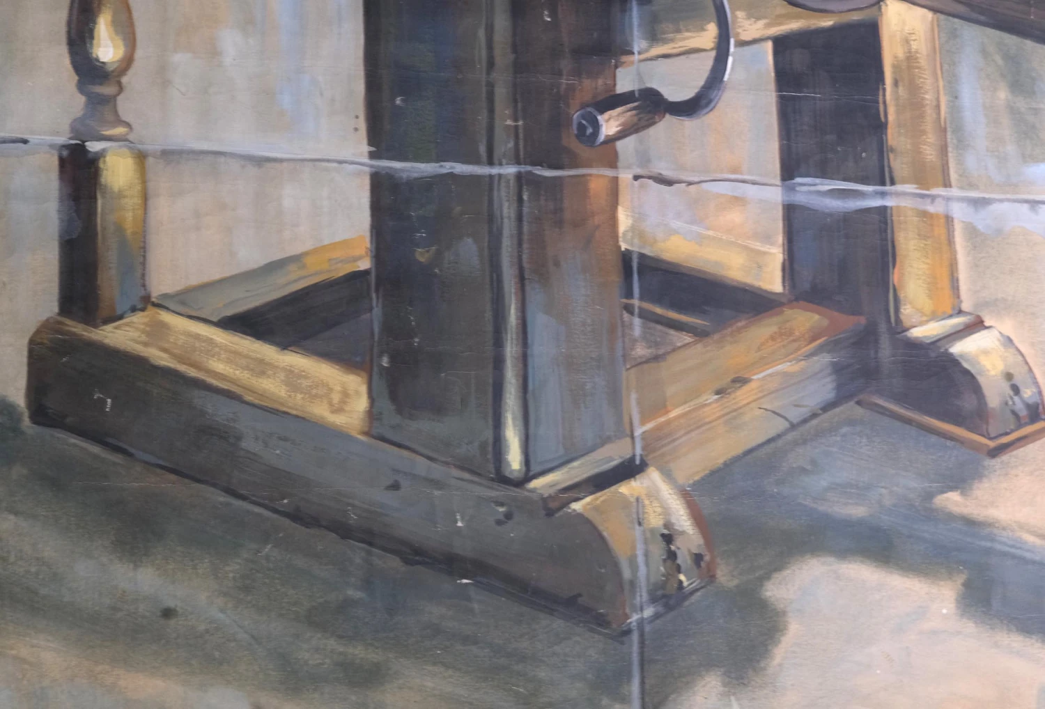 Unfinished Canvas Printing Press Oil Painting 29 Ft. X 8 Ft. 8 Unfinished Canvas Printing Press Oil Painting 29 Ft. X 8 Ft. - Image 6